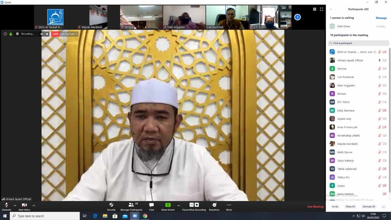 Apresiasi Untuk Masjid At Taubah BNN RI Yang Rutin Lakukan Syiar Dakwah Via Media Daring