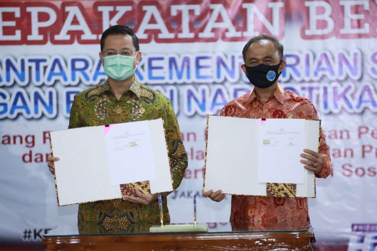 KEMENSOS RI Jalin Kerja Sama Dengan BNN RI Dalam Upaya P4GN Dan Peningkatan Pelayanan Rehabilitasi Sosial Korban Penyalahgunaan Narkoba