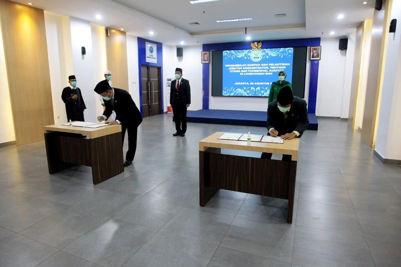 Sesttama BNN RI Lantik Pejabat Administrator, Penyidik Utama dan Auditor