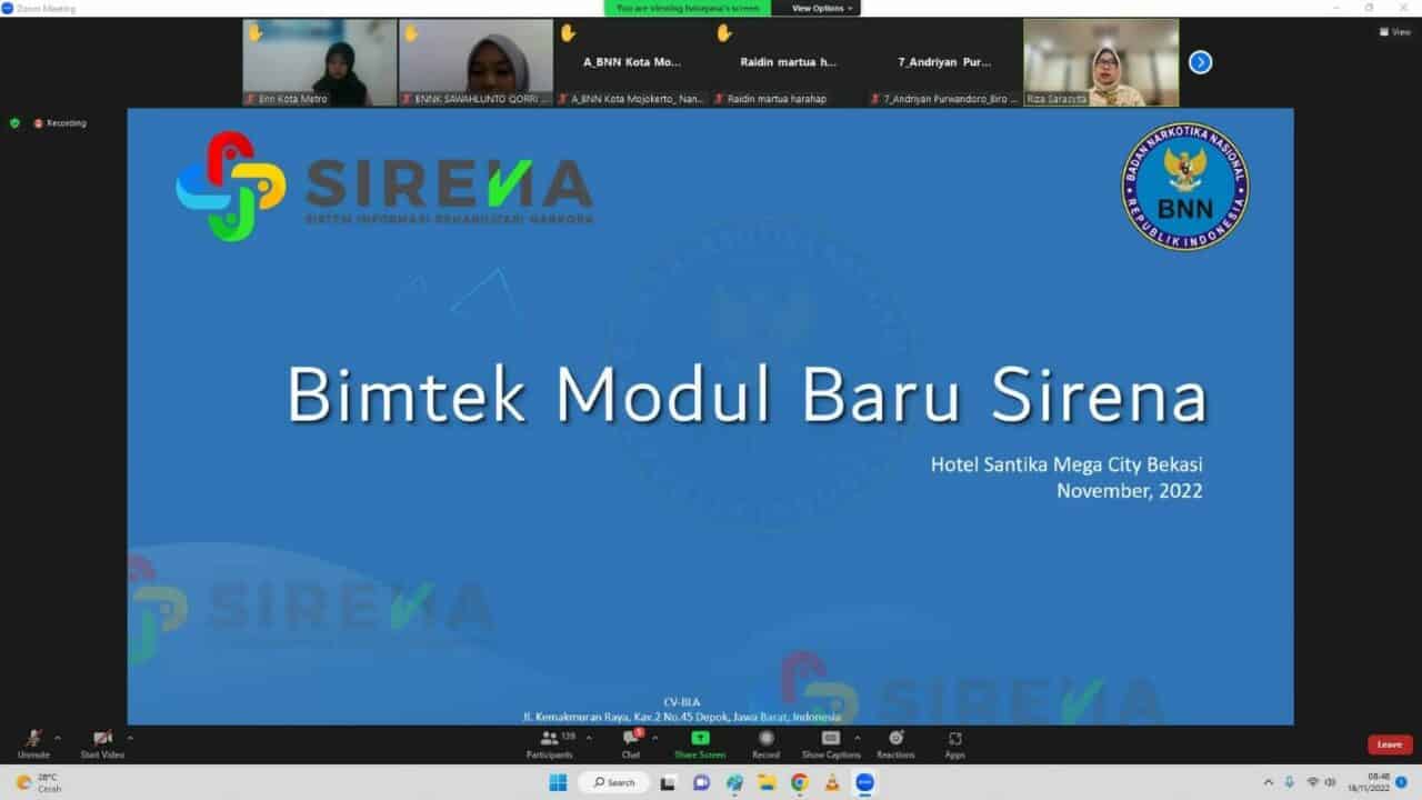 BNN RI Kembangkan New SIRENA Menuju Satu Data