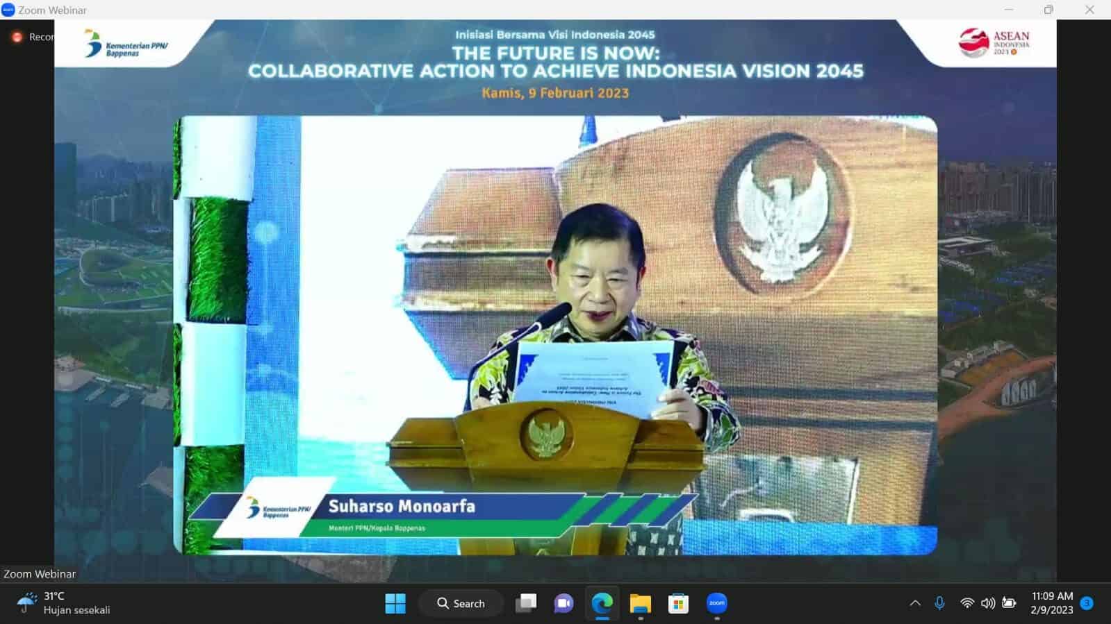 Undangan Acara Visi Indonesia 2045 dengan tema “The Future is Now