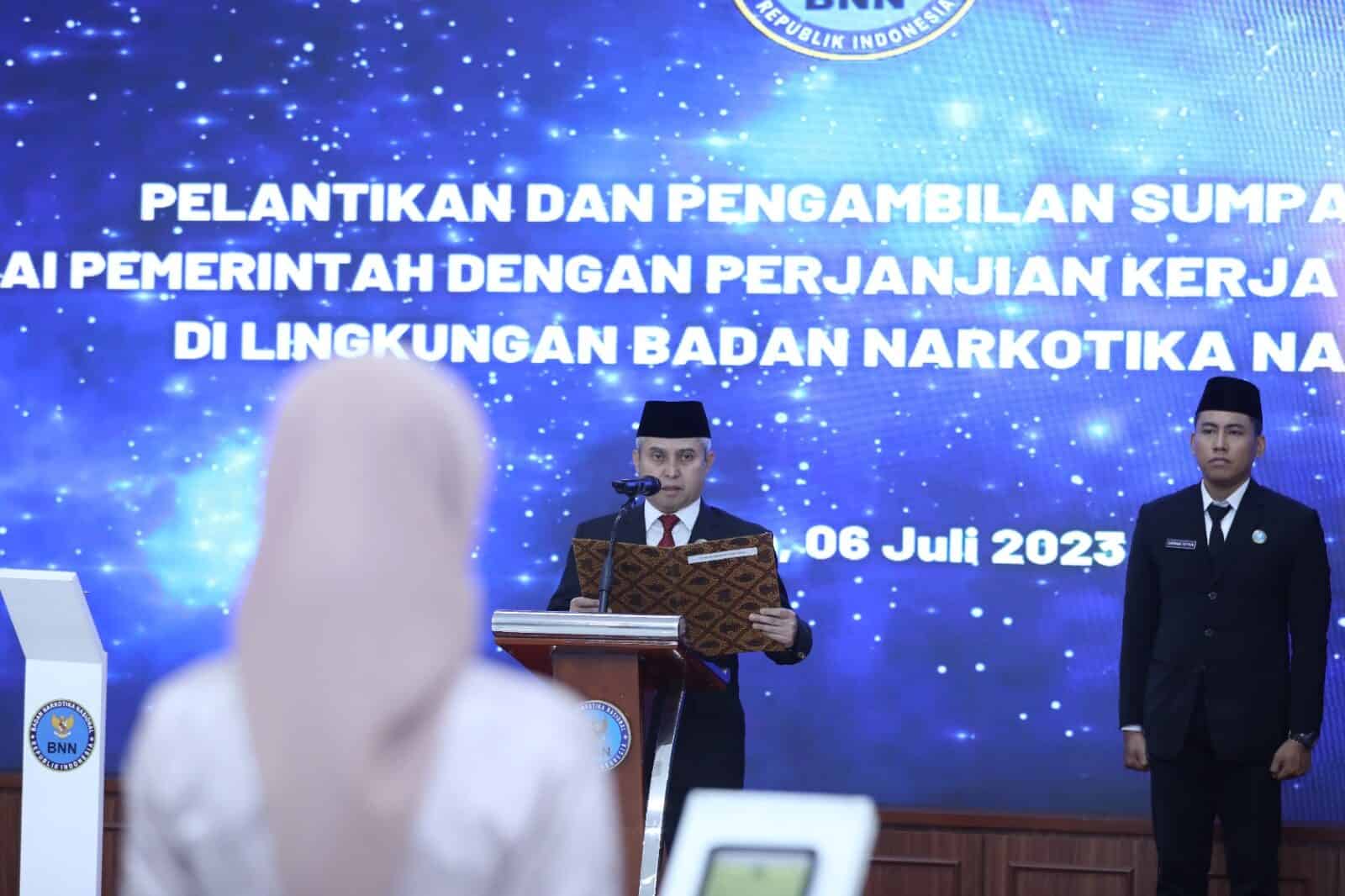 BNN RI Gelar Upacara Pelantikan Dan Pengambilan Sumpah/Janji Bagi PPPK Tenaga Kesehatan