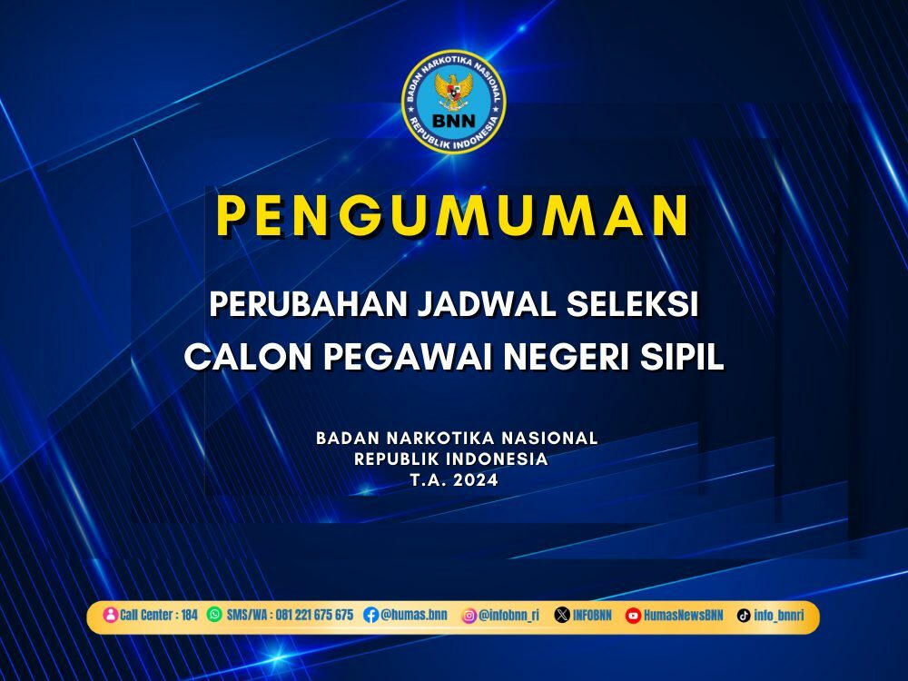 Pengumuman Perubahan Jadwal Seleksi CPNS BNN Tahun 2024
