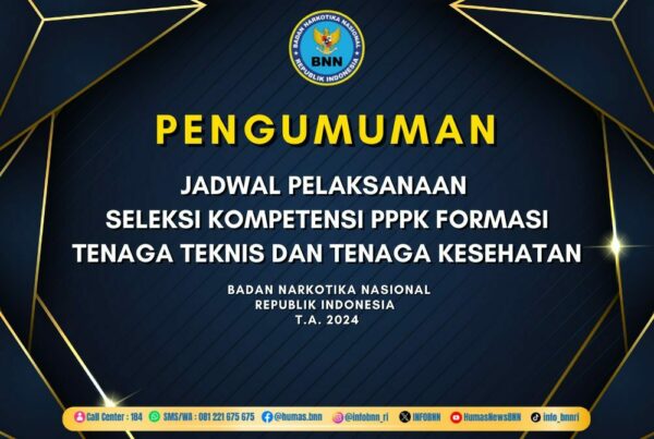 Pengumuman Jadwal Seleksi Kompetensi PPPK Formasi Tenaga Teknis dan Tenaga Kesehatan BNN RI T.A. 2024