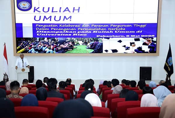 BERIKAN KULIAH UMUM, KEPALA BNN RI BUKA WAWASAN MAHASISWA UNRI TERKAIT NARKOBA