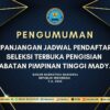 PERPANJANGAN JADWAL PENDAFTARAN SELEKSI TERBUKA PENGISIAN JABATAN PIMPINAN TINGGI MADYA BNN T.A. 2025