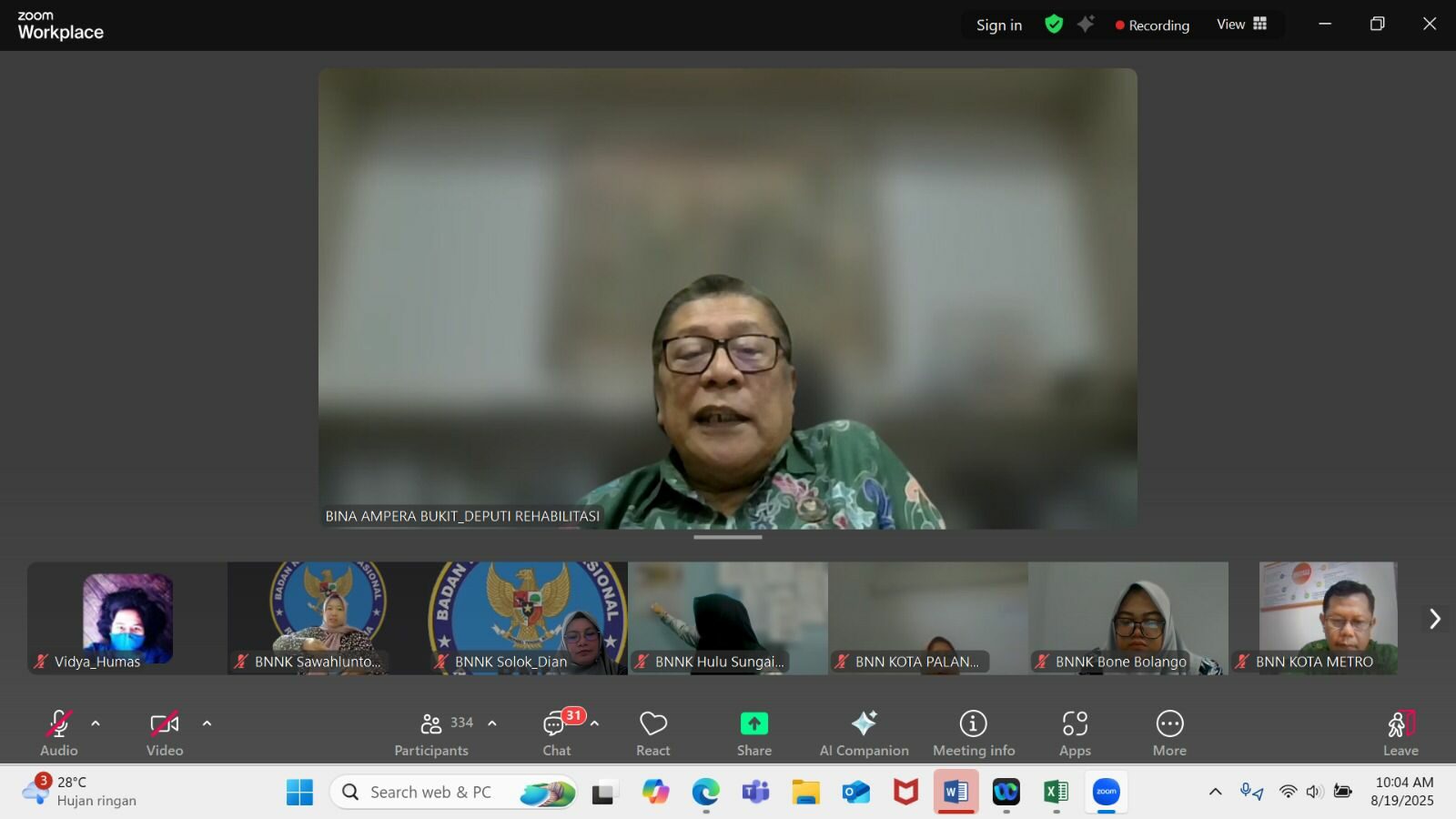 BNN PERKUAT LAYANAN REHABILITASI NARKOTIKA MELALUI MONITORING TERPADU IBM DAN STANDARDISASI SNI 8807:2022