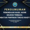 PENGUMUMAN PENUNDAAN HASIL AKHIR SELEKSI TERBUKA JABATAN PIMPINAN TINGGI MADYA BNN T.A. 2025