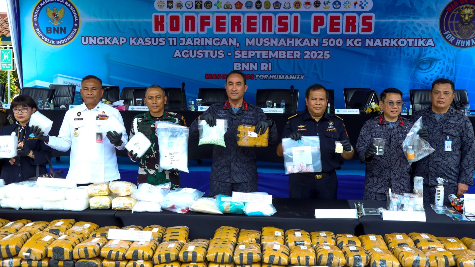 OPERASI SENYAP BNN RI: 18 HARI, 11 TITIK, 11 JARINGAN RUNTUH