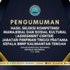 HASIL SELEKSI KOMPETENSI MANAJERIAL DAN SOSIAL KULTURAL (ASSESMENT CENTER) JABATAN PIMPINAN TINGGI PRATAMA KEPALA BNNP KALIMANTAN TENGAH