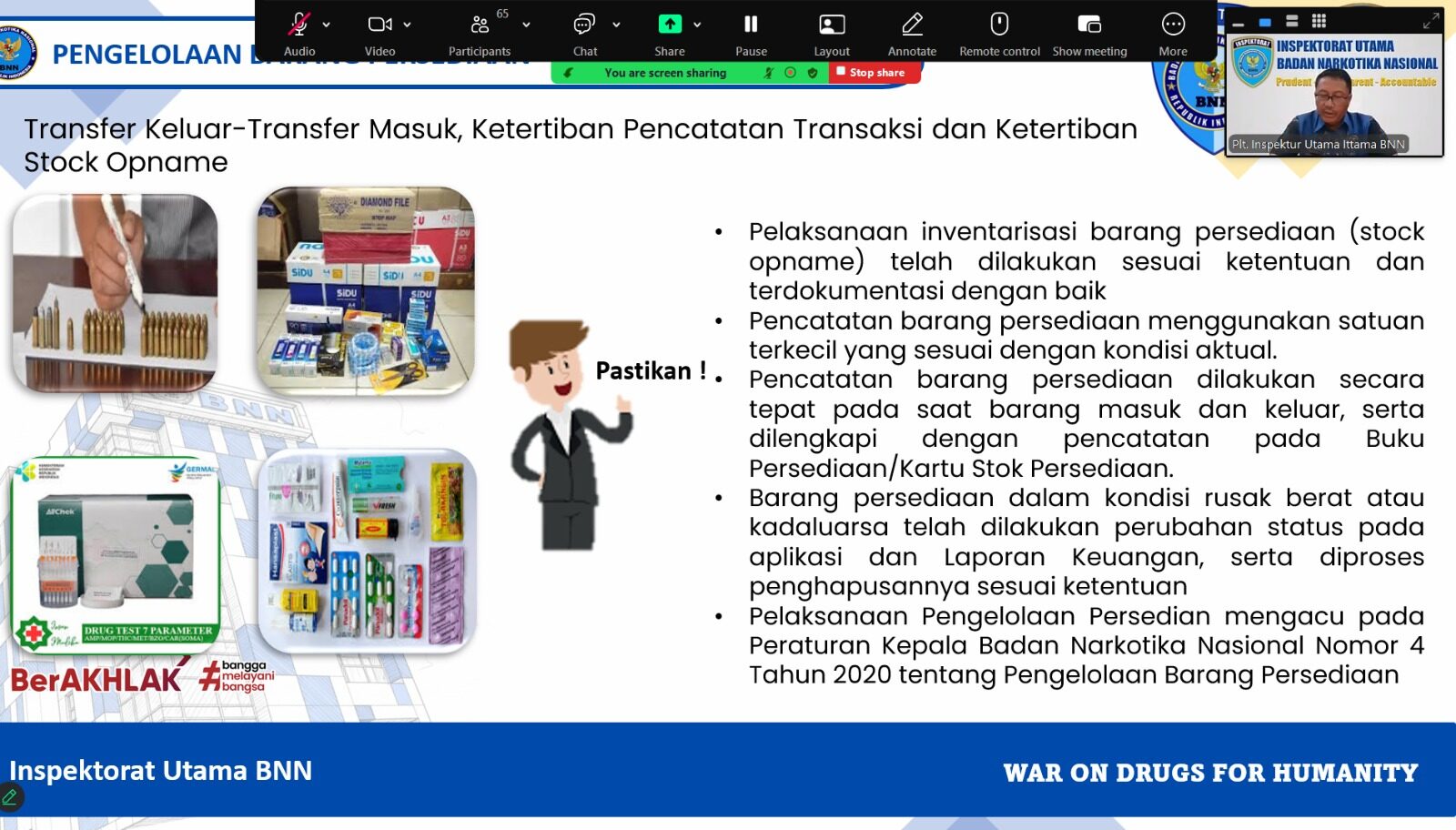 Inspektorat Utama BNN Laksanakan Rapat Persiapan Pemeriksaan Interim BPK RI atas Laporan Keuangan BNN Tahun 2025
