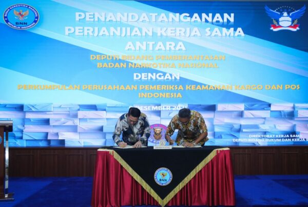 BNN DAN ASOSIASI PEMERIKSA KEAMANAN KARGO-POS SEPAKATI KERJA SAMA, BERANTAS PEREDARAN NARKOTIKA