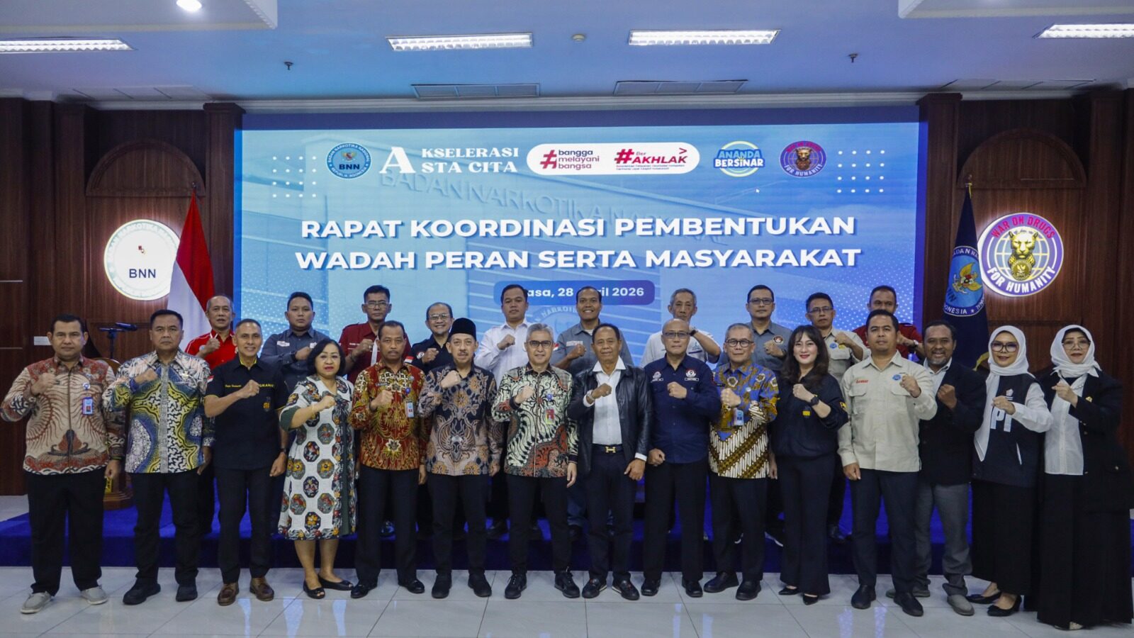 BENTUK WADAH PERAN SERTA MASYARAKAT, BNN PERKUAT SINERGI NASIONAL LAWAN NARKOTIKA