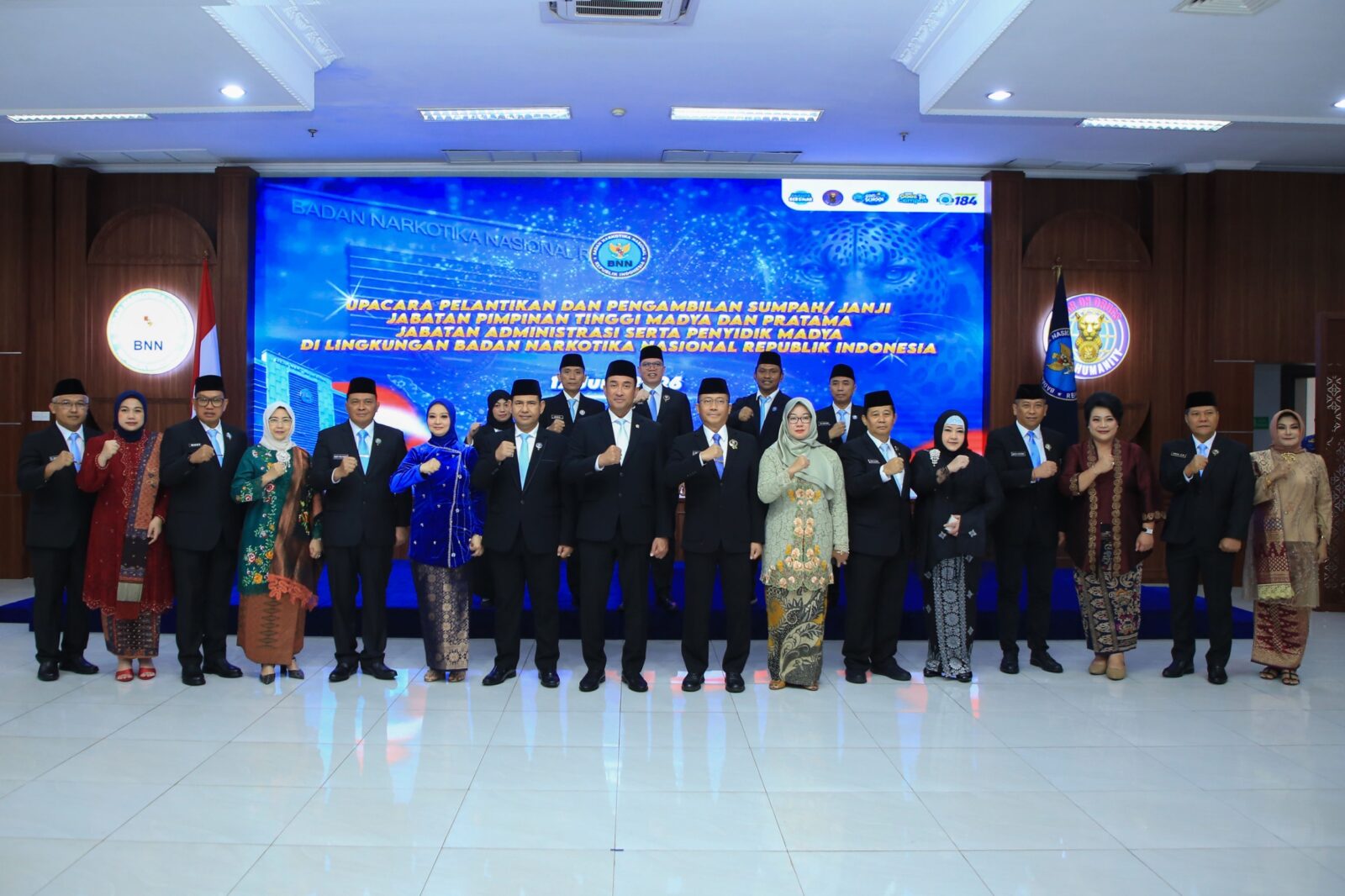 BNN RI LANTIK SEJUMLAH PEJABAT TINGGI DAN ADMINISTRASI DI LINGKUNGAN BNN