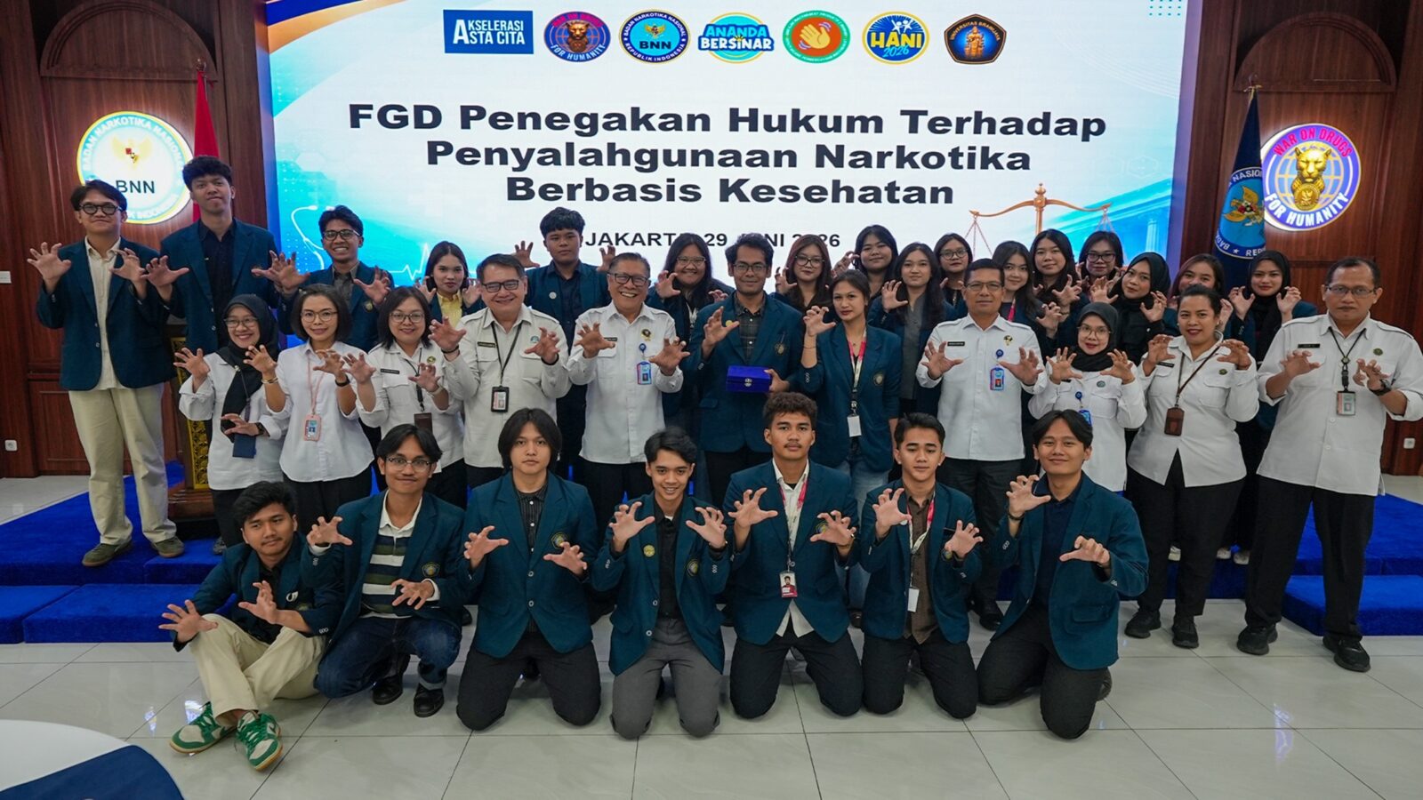 Kunjungi BNN RI, BMCC FH Universitas Brawijaya Pelajari Dinamika Penegakan Hukum dan Rehabilitasi Narkotika