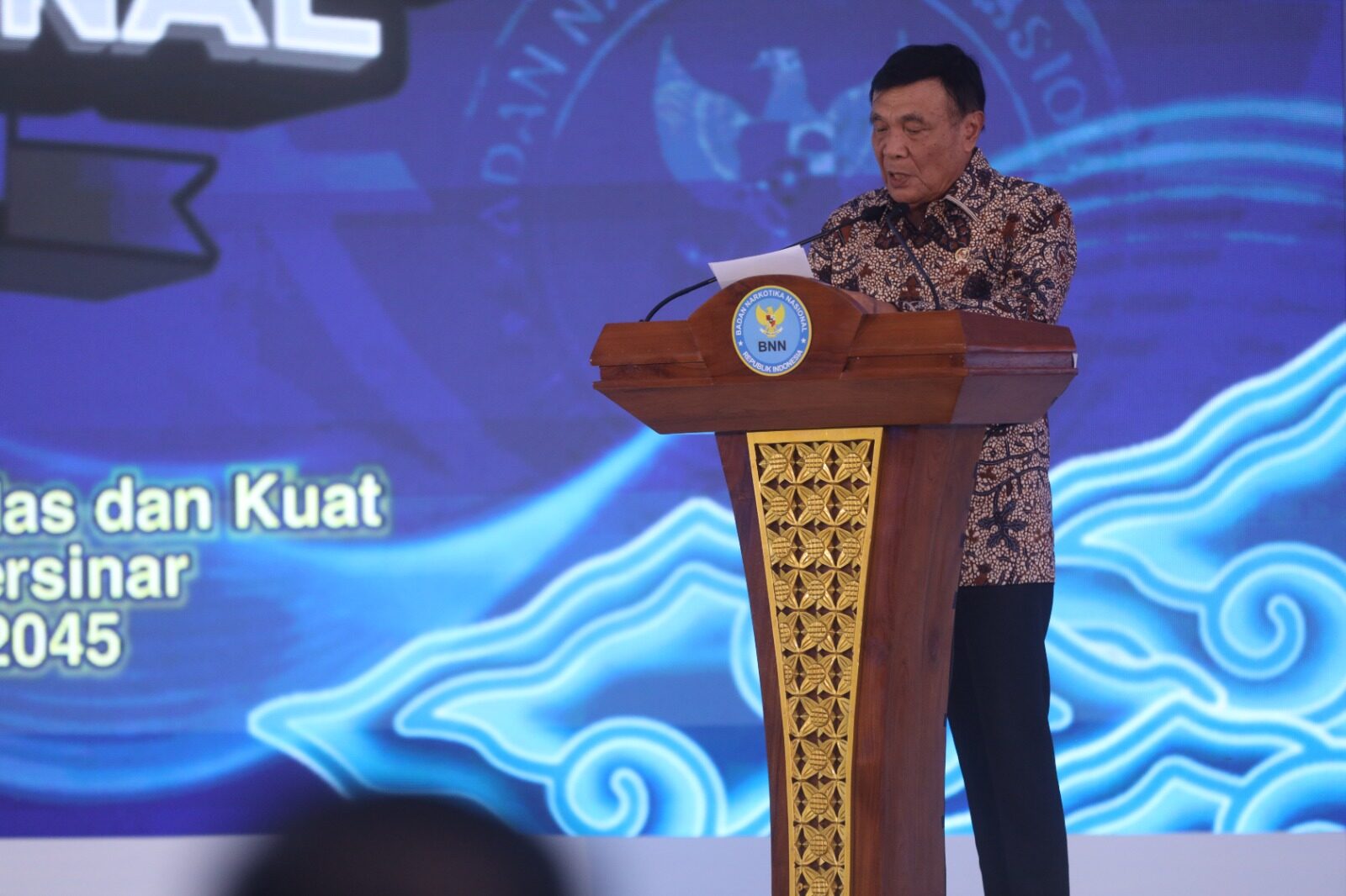 MENKO POLKAM SAMPAIKAN PESAN PRESIDEN PRABOWO: PERANG MELAWAN NARKOBA HARUS MENJADI GERAKAN BERSAMA