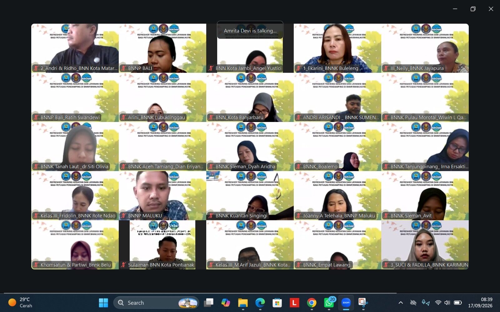 BNN RESMI BUKA REFRESHER TRAINING PETUGAS PENDAMPING IBM 2026: DORONG PENINGKATAN KUALITAS LAYANAN HINGGA TINGKAT DESA/KELURAHAN