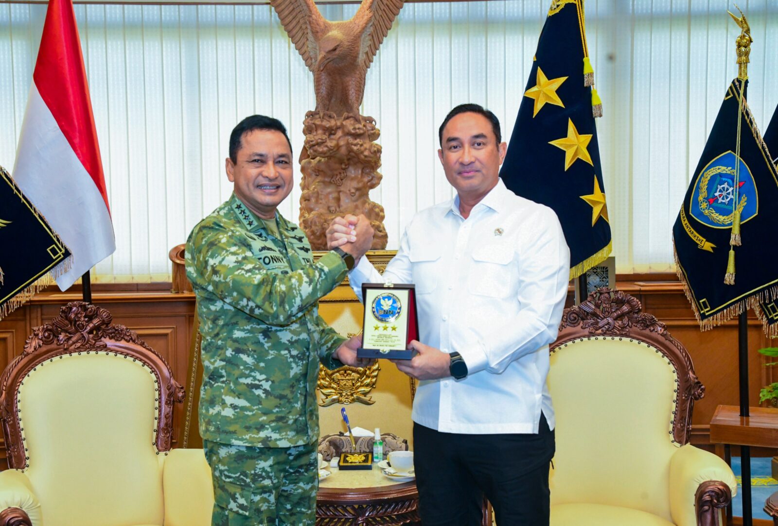 KEPALA BNN RI AUDIENSI DENGAN KASAU, PERKUAT KOLABORASI P4GN