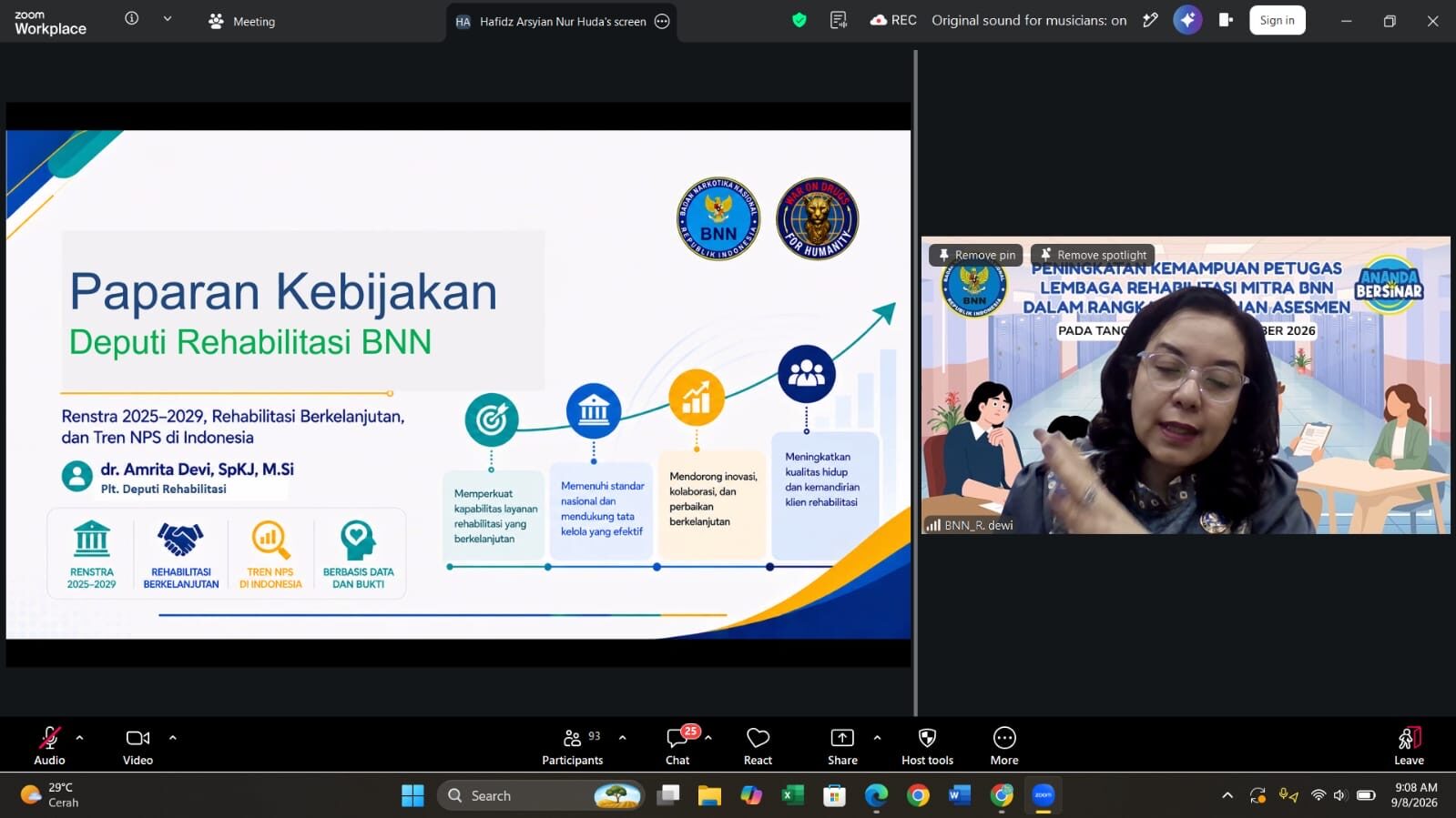 BNN TINGKATKAN KOMPETENSI PETUGAS REHABILITASI MITRA, DORONG ASESMEN TERSTANDAR DAN RENCANA TERAPI KOMPREHENSIF