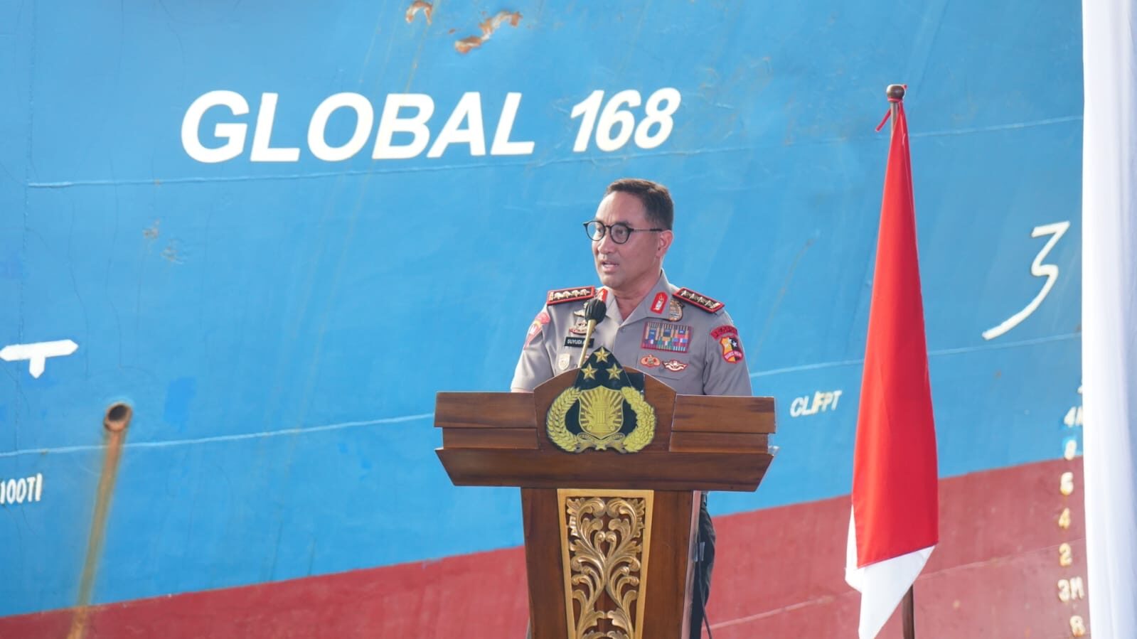 TIM GABUNGAN BNN, POLRI, SERTA BEA DAN CUKAI AMANKAN KAPAL TANKER BERMUATAN 1,16 TON KETAMINE