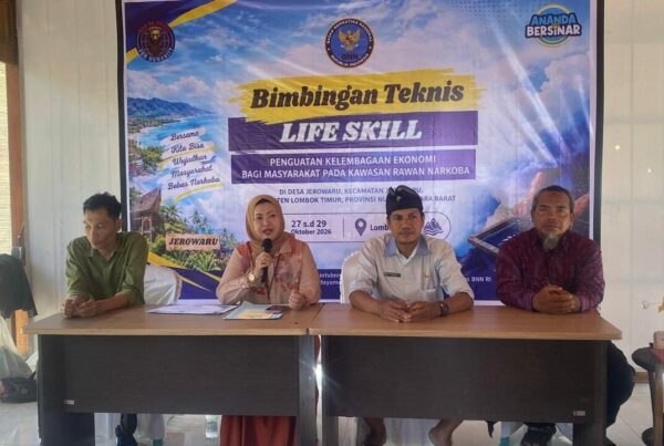 BNN BEKALI MASYARAKAT LOMBOK TIMUR KETERAMPILAN USAHA MELALUI BIMTEK LIFE SKILL